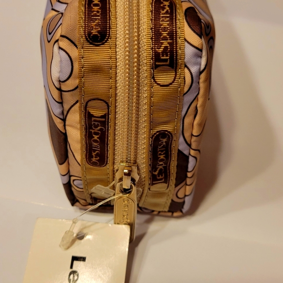 NWT LeSportsac Rectangular cosmetic Caviar taupe case bag - Picture 7 of 11